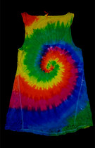 Tie-dyed Vest Womens hippie skateboard Harajuku wind after the Thunder net flower treatment