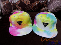 Flat brimmed hat colorful hip hop hat Korean version of trenderman flat hat baseball hat triangle mark