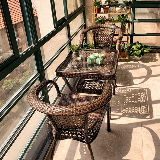 Balcony tea table and chair combination small apartment household rattan tea table small table outdoor courtyard waterproof backrest chair rattan chair
Balcony tea table and chair combination small apartment household rattan tea table small table outdoor courtyard waterproof backrest chair rattan chair