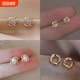 S925은 바늘 작은 향기 스타일 지르콘 여성용 틈새 디자인 고급 액세서리 담수 로즈 S925은 바늘 작은 향기 스타일 지르콘 여성용 틈새 디자인 고급 액세서리 담수 로즈