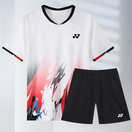 2025 New YY Summer Badminton Uniform Competition 유니폼 남성과 여성 단축 슈트 Quick Drying Sports Competition Training Uniform 2025 New YY Summer Badminton Uniform Competition 유니폼 남성과 여성 단축 슈트 Quick Drying Sports Competition Training Uniform