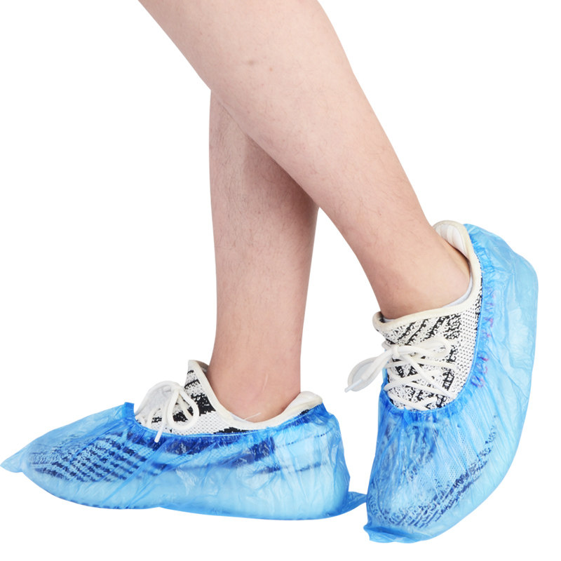 鞋套一次性加厚塑料家用学生机房防尘防水防滑耐磨成人无纺布脚套
