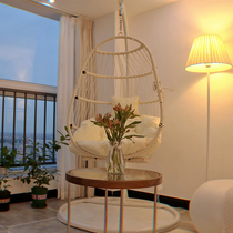 Hanging chair Home Balcony Hanging Basket Chair Indoor Folk and Autumn Cradle Rocking Chair Living-room Chandelia Light Lavish Nordic Wind Grown-up