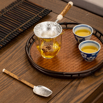 Tea ware tea division tea tea ware solid wood tin spoon tea set accessories six gentlemen set tea maker tea leak filter