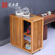Bamboo tea cabinet can be equipped with kung fu tea set household tea table tea table tea cart tea table tea table