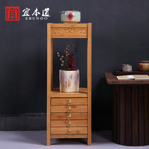 Yibendao Nanzhu Puer tea box frame bamboo tea storage rack living room screen flower stand tea set Bogo shelf
