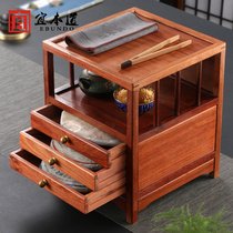 Rosewood Puer tea storage box split tea box solid wood tea cake cabinet household tea box display shelf tea set accessories