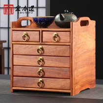 Rosewood tea box household solid wood quality Puer tea storage box tea cake cabinet split Tea Box big tea rack tea set accessories