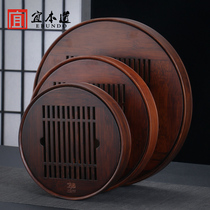 Bamboo water storage small tea tray household round tray small tea table dry bubble table water simple Tea Sea kung fu tea set