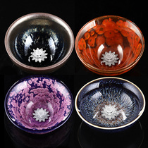 99 sterling silver tea cup Kung Fu Tea cup Ceramic tea cup Small silver cup Built lamp Master cup Individual lamp cup Single cup tea set