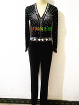 Dream Dance Mens Latin Performance Conqueror Conserve Gitbar Performance Costume Square Dance With the jacket Garband with drill pants