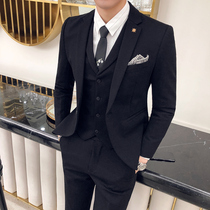Suit mens suit British grooms dress Mens casual small suit Korean slim best man suit formal suit