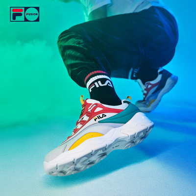 FILA FUSION斐乐 RAY 2019冬季新款时尚休闲运动老爹鞋复古跑鞋男