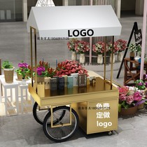 Nordic wrought iron float net red night market snacks stall supermarket market sale truck mobile promotion display stand