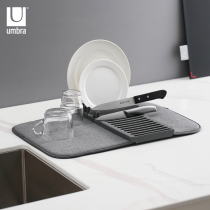 Cutlery drain cushion umbra kitchen heat insulation dining cushion pan cushion bowl pan heat insulation cushion pan with burn-proof cushion drain