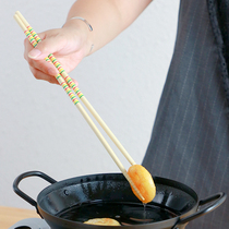 Japan imports fried chopsticks lengthened anti-burn hot pot chopsticks bamboo chopstick spicy hot and chopsticks long chopsticks fished out chopsticks