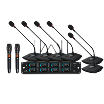 Lion music SH-29 One drag 8 Wireless u section gooseneck handheld microphone with collar clip wheat special FM radio microphone