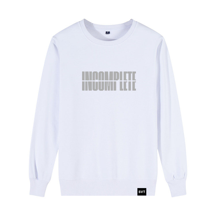 SEVENTEEN演唱會INCOMPLETE周邊衣服同款衛衣純棉印花加絨薄款