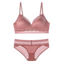 Special offer simple modal non-rimless comfortable upper bracket bra zero bondage simple underwear set for women