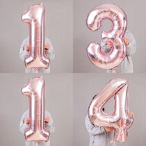 V13-40 inch rose gold Digital large aluminum film Balloon Birthday party decoration dress up wedding wedding room