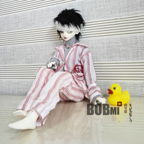 (Sold out) BOBMI BJD 4 points MSD doll clothes daily striped disease gown-amnesia today