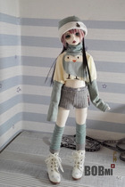 (Sold out) BOBMI 4 points 6 points MSD giant baby BJD baby clothes with navel high collar-Mang seed