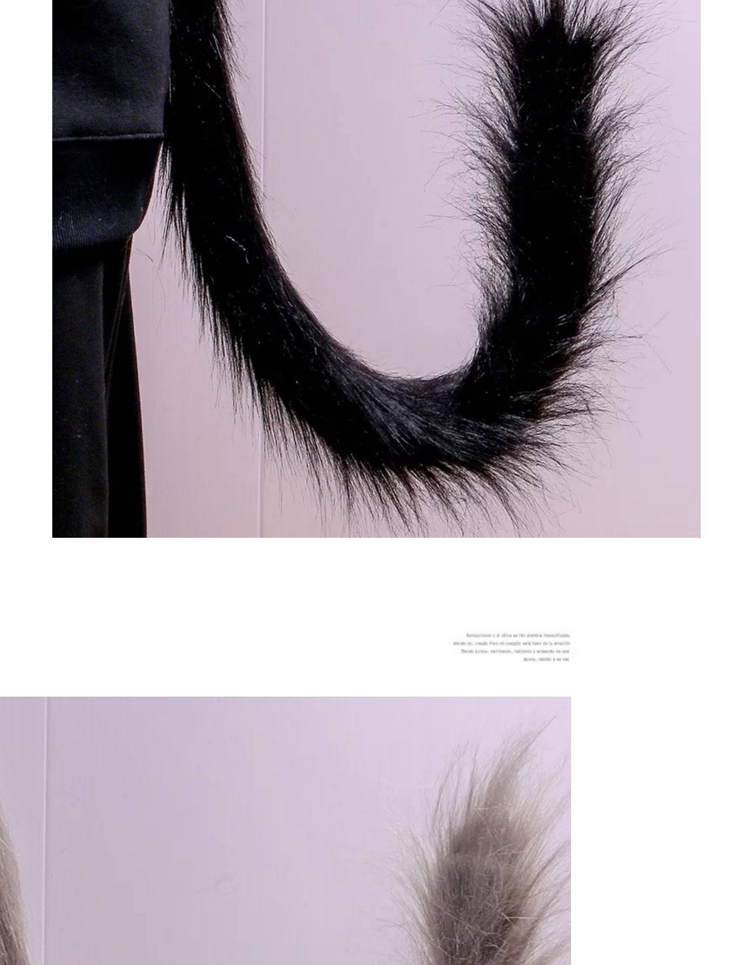 猫尾巴cos写真角色扮演造型长毛猫耳朵猫娘乐园猫咪手作兽尾道具