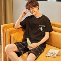 Mens pajamas summer short sleeve modal new thin plus size casual simple summer mens home clothing set