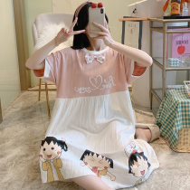 2021 new summer pyjamas lady cotton silk short sleeves summer outside wearing pyjamas cute tennis red pops home clothes