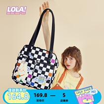 LOLA DESIGN Cute Teenage Chessboard Grid Single Shoulder Bag 2021 New Tote Bag Small Crowdsourced Original Bag woman