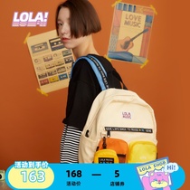 LOLA DESIGN Music double shoulder bag women 2020 new ins retro cute teenage girl 100 hitch