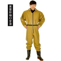 Water pants one-piece water shoes full body reservoir fishing mens clothing fork waterproof clothing raincoat rain pants leather pants jumpsuit diving diving