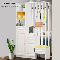Simple modern solid wood door hall cabinet into the door living room shoe cabinet one wall small porch wardrobe hanger customization
