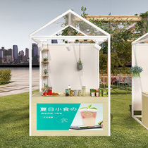 Market booth frame outdoor scenic spot wooden night market stalls selling shelves shopping mall market food street simple stalls