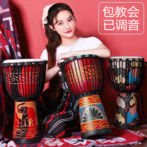 Course hand-painted African drum tambourine parchment drum standard accompaniment childrens hand-held drum light performance professional adult