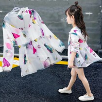 Girls Sunscreen Clothes 2021 New Korean Summer Thin Breathable Airy Coat Childrens Long Sunscreen