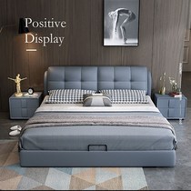 Technology cloth bed master bedroom modern simple small apartment double bed multi-function storage bed light luxury Nordic cloth bed