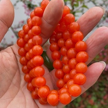 Natural original mine Baoshan Yangliu mens and womens hand string single circle persimmon red South red agate jewelry couple South red hand string