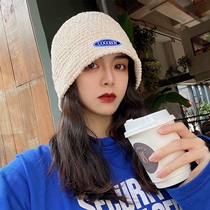 Rosex Tangk Hat Women's Fall Winter Korean Joker Bag Hat Warm Cold Hat Knitted Bucket Coarse Wool Hat