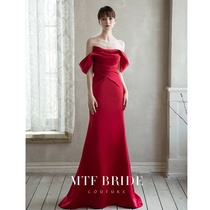 Toast Bride 2021 New light luxury niche high-end banquet temperament female Annual Meeting red evening dress