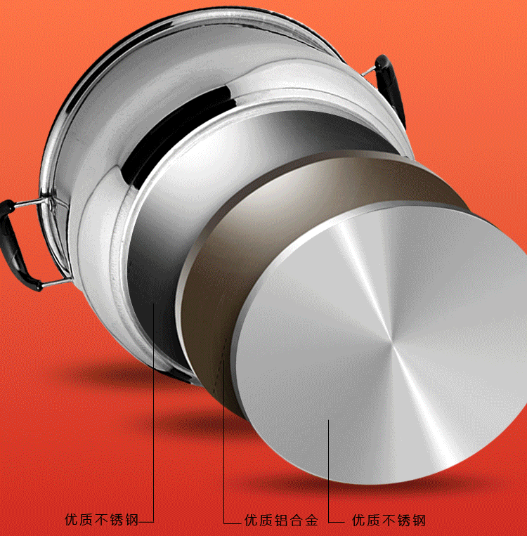 Mutual fermentation steamer, 4-layer double-bottom energy-saving combination lid steamer, original flavor rice steamer, non-cross-flavor steamer, three-layer thickened stainless steel household steamer, multi-layer energy-saving steamer, kitchenware pot, soup pot pic 22