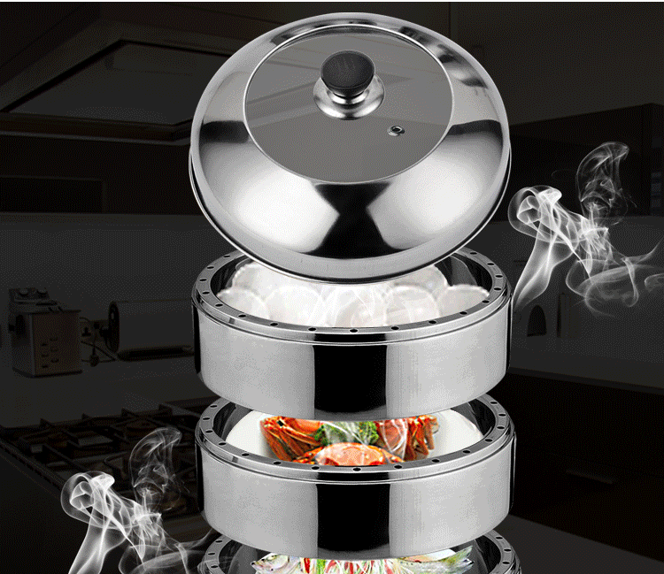 Mutual fermentation steamer, 4-layer double-bottom energy-saving combination lid steamer, original flavor rice steamer, non-cross-flavor steamer, three-layer thickened stainless steel household steamer, multi-layer energy-saving steamer, kitchenware pot, soup pot pic 6