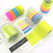 Post-it notes tearable reel type color creative Korean sticky notes sticker Cute label Free mail Full self-adhesive small fresh