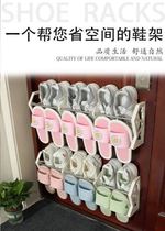 Flip layered Japanese multi-use bedroom cute combination moisture-proof foldable shoe rack hanging on the door advanced family