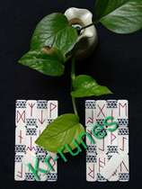 Reservation Nordic RUNE Poetry Bone Tablet Lunn Stone RUNE tarot card