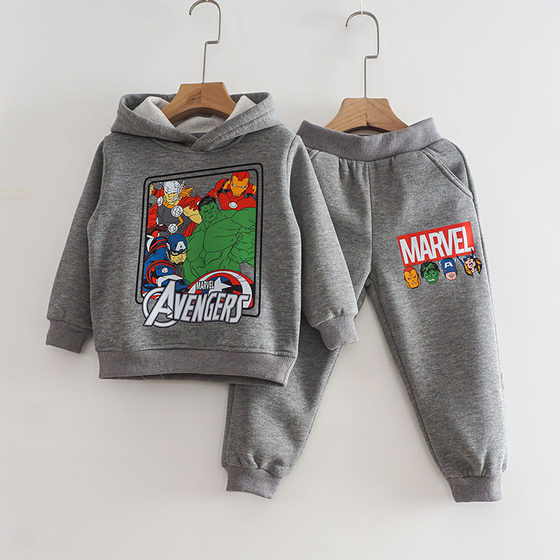 Autumn and winter style plus velvet sweatshirt set for baby boy hooded casual children's clothing two-piece set thin velvet warm sports
Autumn and winter style plus velvet sweatshirt set for baby boy hooded casual children's clothing two-piece set thin velvet warm sports