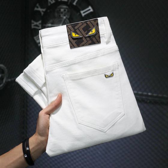 European trendy brand light luxury casual and versatile white stretch breathable long trousers make you look slim and slim men's jeans
European trendy brand light luxury casual and versatile white stretch breathable long trousers make you look slim and slim men's jeans