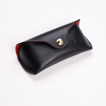 kamo black French goatskin hand-stitched glasses case Ray-Ban glasses case handmade private custom