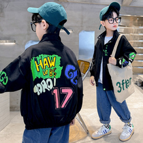 Children's clothing Boys' Spring Jacket Spring Fall Festival 2022 The new foreign gas The handsome and fashionable street of children blowing up in spring