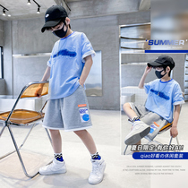 Children's clothing for boys in summer suit Two new summer sets of red and handsome young children's short sleeves